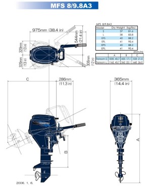 Tohatsu MFS9.8A3 S Kısa Şaft İpli Deniz Motoru