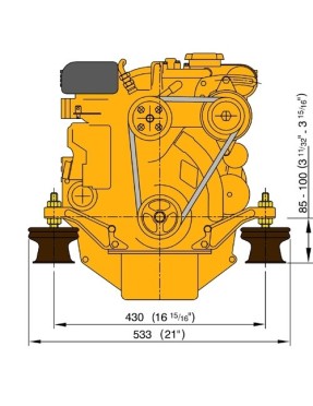 Vetus M2.18 Dizel 16 HP Deniz Motoru