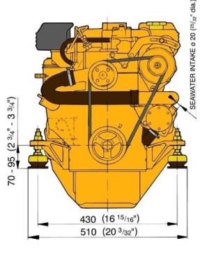 Vetus M4.45 Dizel 42 HP Deniz Motoru